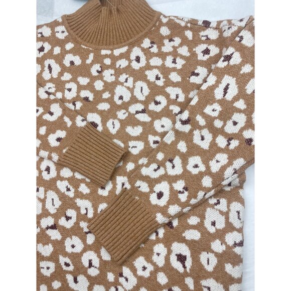 LOFT  Small Petite Leopard Print Turtleneck Tunic SweaterI’m - Picture 3 of 13